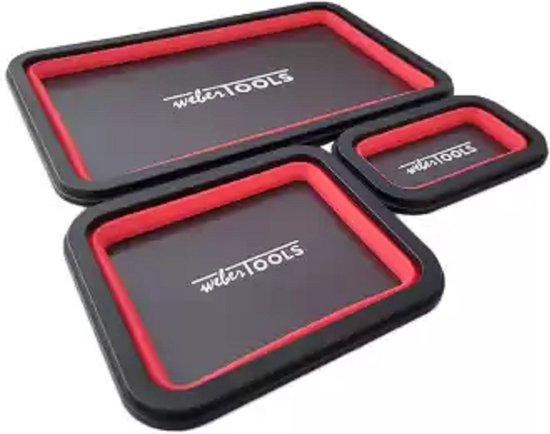 3Pcs Opvouwbare Siliconen Magnetische Tool Tray Set Workshop Onderdelen