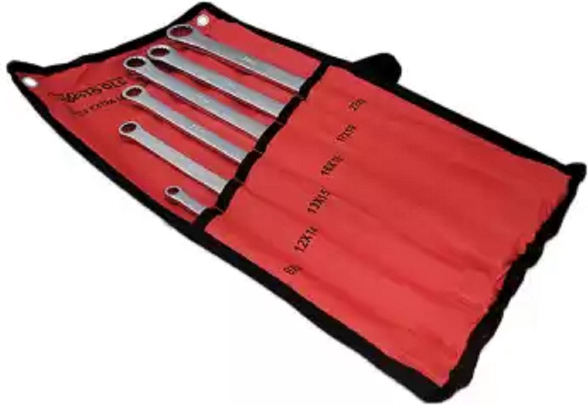 Dubbele ringsleutel set MM extra lang 6-delig