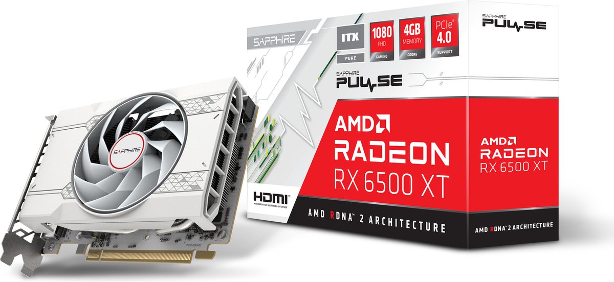 Sapphire Pulse Radeon RX 6500 XT ITX PURE 4GB - Videokaart