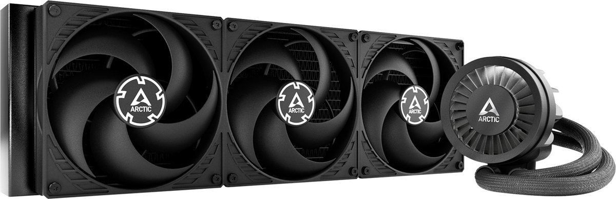 ARCTIC Liquid Freezer III 420 - Wasserkuhlung PC, AIO CPU Wasserkuhler, Intel & AMD, effiziente PWM-gesteuerte Pumpe, Lufter: 200-1700 rpm, LGA1851 und LGA1700 Contact Frame- Schwarz