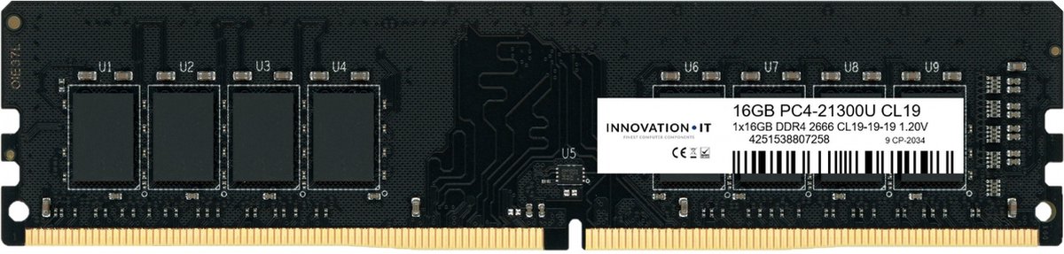Innovation IT 3200 16GB CL22 1.2V LD (CL22-22-22) geheugenmodule 1 x 16 GB DDR4 3200 MHz