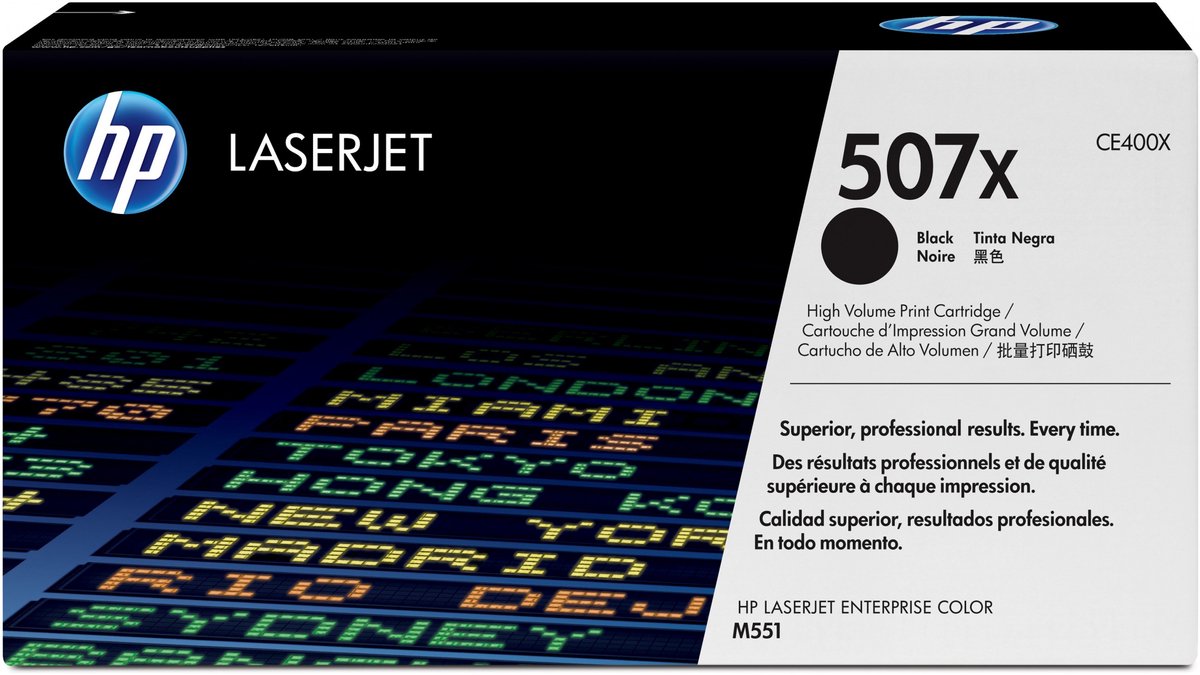 HP 507X - Tonercartridge / Zwart / Hoge Capaciteit