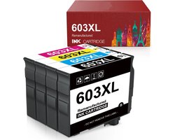 4-pack 603 | Geschikt voor Epson 603XL inktcartridges - Geschikt voor Epson Expression Home XP2100 - XP2150 - XP3100 - XP3150 - XP4100 - XP4150 - WF-2810DWF - WF-2820DWF - WF-2830DWF