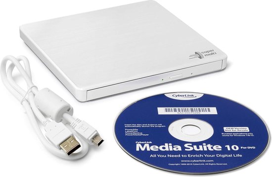 Slim Portable DVD Burner/Writer/Player for Laptop - Windows Mac OS ...