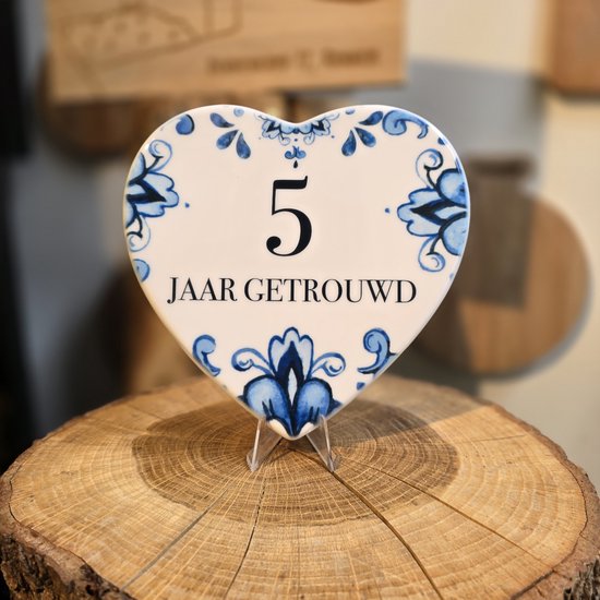 Beuken | A5 | staand formaat Acryl tafelstandaard met houten voet