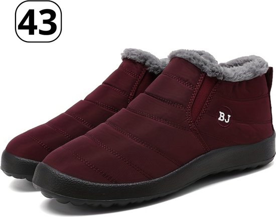 Nivard Antislip Sneeuwboots - Snowboots - Wintersport Sneeuwschoenen - Ski Gadgets Voor Heren - Maat 43 - Bordeaux Rood