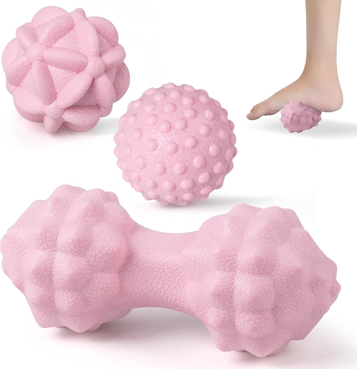 Goedkoopste Diepe Weefselmassage Ballen Set - Triggerpoint en Myofasciale Massage - Effectieve Spierpijn Verlichting - Draagbare Fasciamassagebal - Set van 2