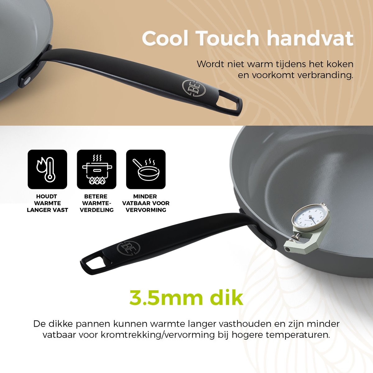 kela Mijoteuse 28 cm bord haut ATURA, Poêle à servir à induction avec couvercle 6 L, Fonte d'aluminium à revêtement céramique, Poêle à paella