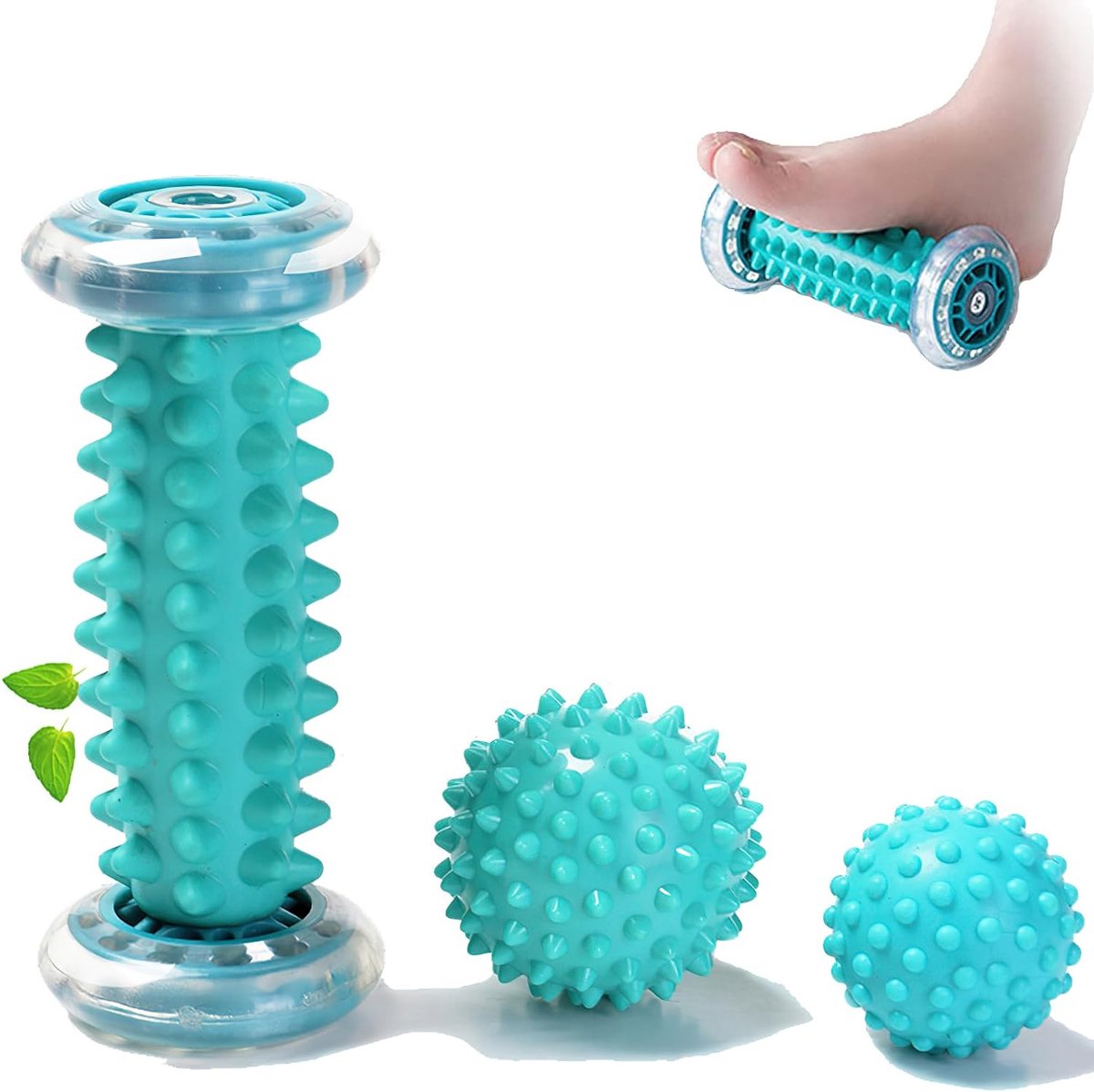 Goedkoopste Voetmassage Set - Egelbal, Fasciabal & Massageroller - Diepgaande Massage voor Ontspanning en Verlichting
