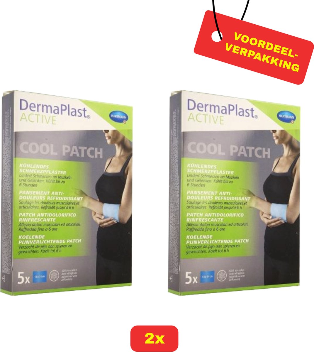 Goedkoopste 2X DermaPlast Active Cool Patch - 2x 5 stuks - Voordeelverpakking!