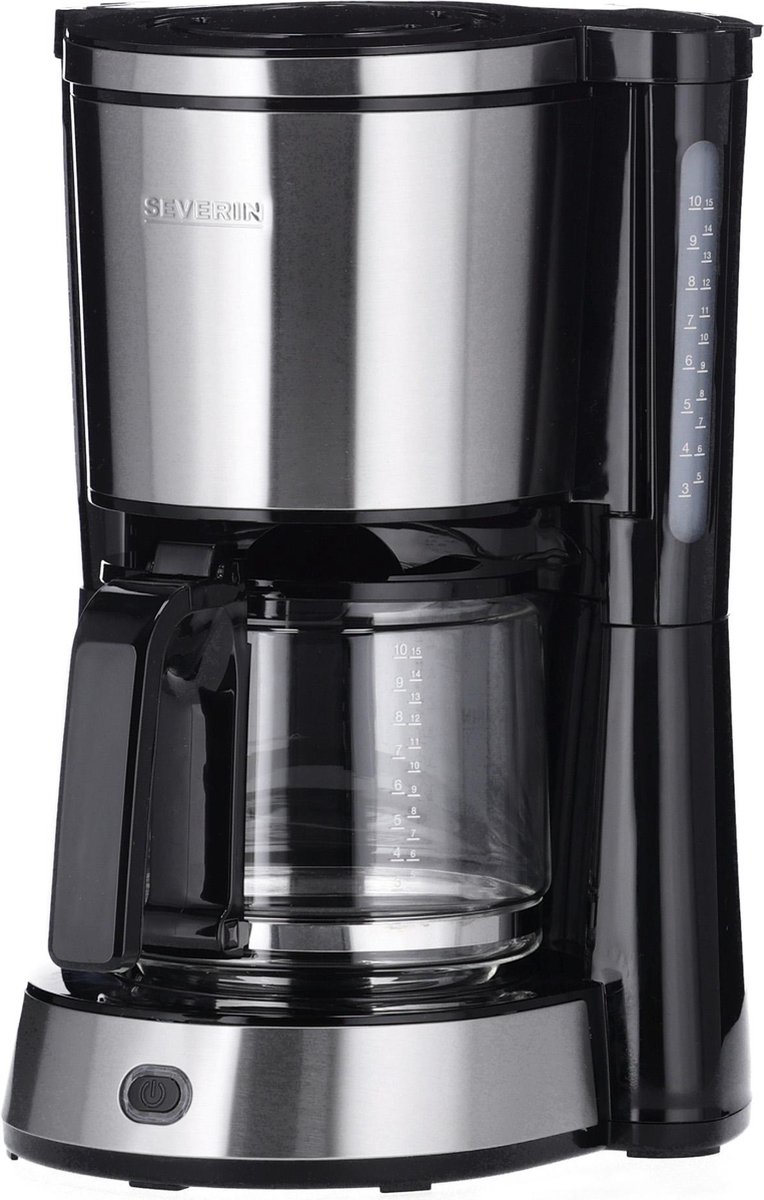 Severin KA 4823 Filterkoffiezetapparaat 125 l Gemalen koffie 1000 W Zwart Roestvrijstaal