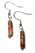 Boucles d'oreilles pendantes en argent style Ghana
