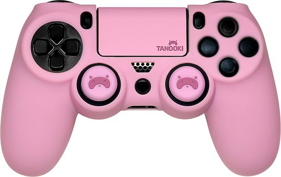 Foto: Tanooki ps4 controller skin met thumb grips en touchpad sticker