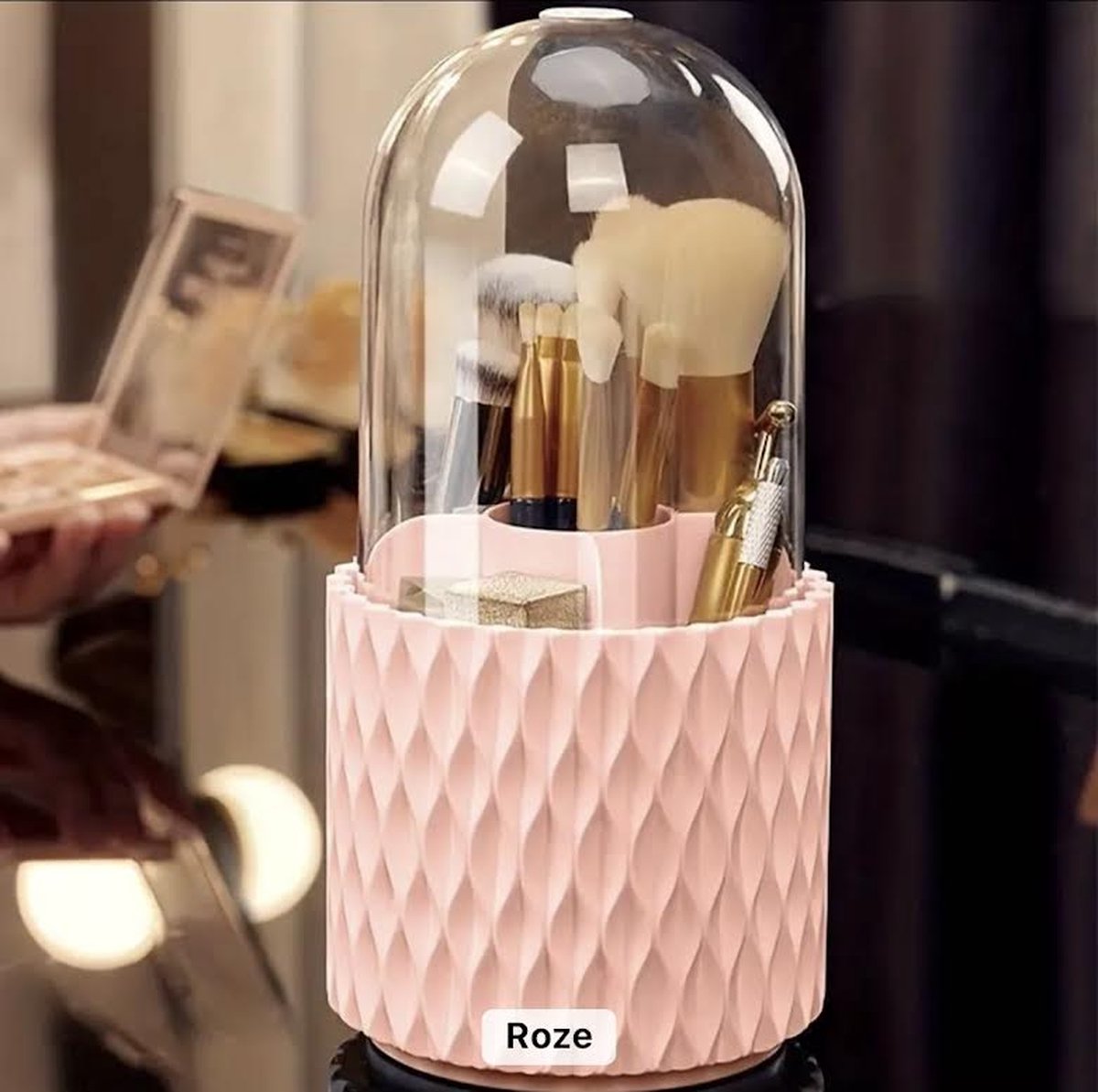 FR Service Make Up Organizer – Ladekastje – Sieraden Houder Roze make-up organizers make-up bakjes make up set make up kastje make up organizer transparant beautycase beauty organizer 360 graden draaibaar organizer met deksel