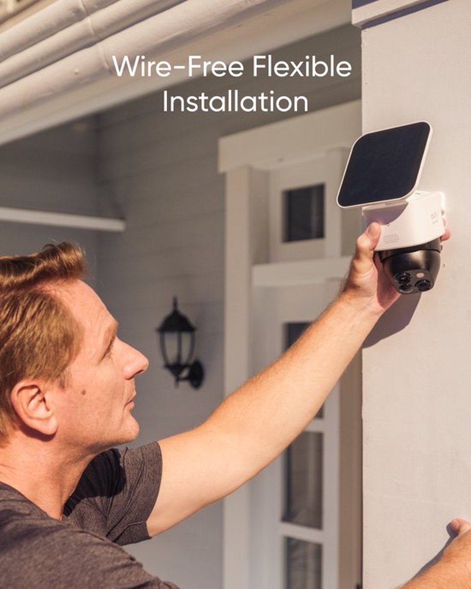 Afbeelding 2 van eufy Security S340 SoloCam - 360° buitencamera + HomeBase 3 + E340 deurbel incl Gong- Bundelvoordeel