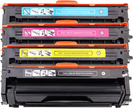 Toners Geschikt voor Samsung CLT-506L | Multipack van 4 stuks Geschikt voor Samsung CLP-680DW - CLP-680ND - CLX-6260FD - CLX-6260FR - CLX-6260F W - CLX-6260ND
