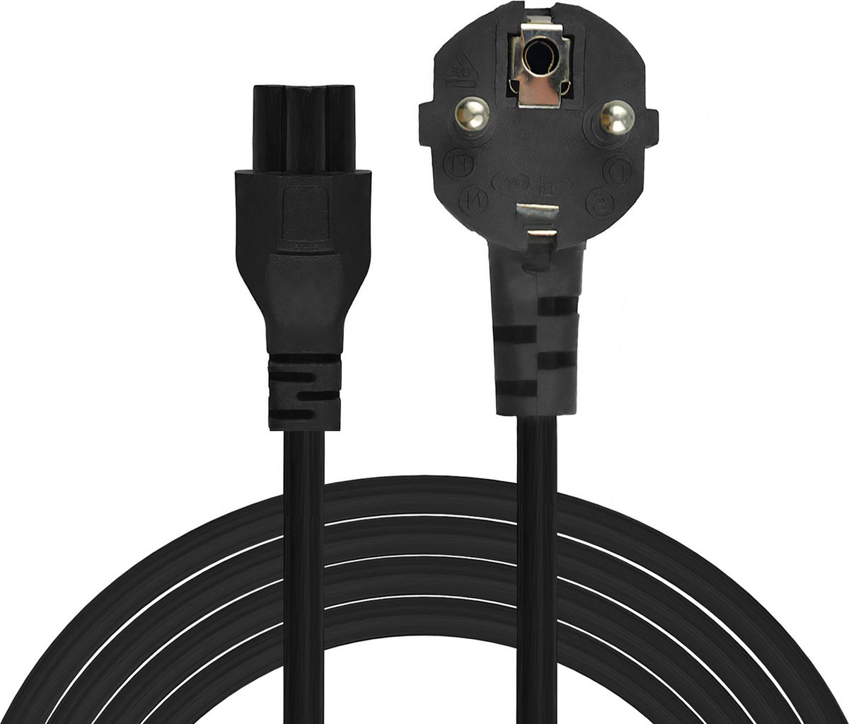 Savio Strom IEC 60320 C5 CEE 7/7 Sort 3m Stromkabel Zwart C5 stekker Netstekker type C