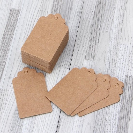 Kraft labels bruiloft cadeau labels diy 100 stuks bol