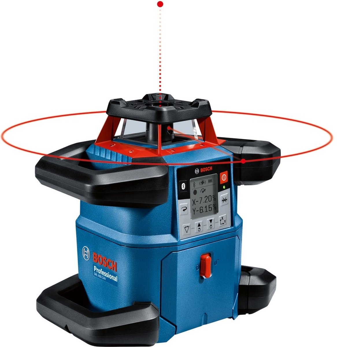 Bosch Professional GRL 600 CHV Accu Rotatielaser Rood 18V + Laserontvanger LR 60 Basic Body in L-Boxx 0601061F01