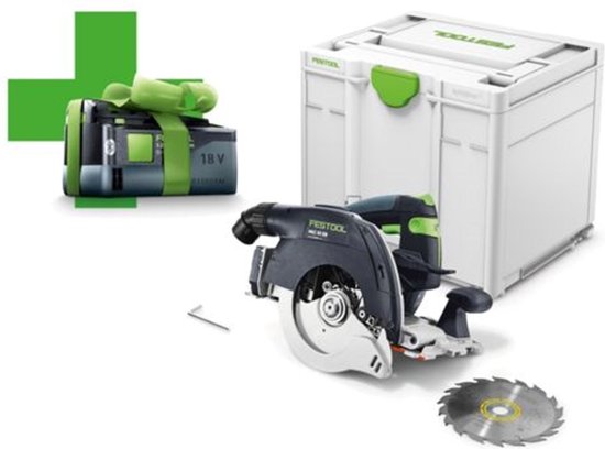 Foto: Festool hkc 55 eb basic 5 0 accu pendelkapzaag 18v 5 0ah in systainer 577034