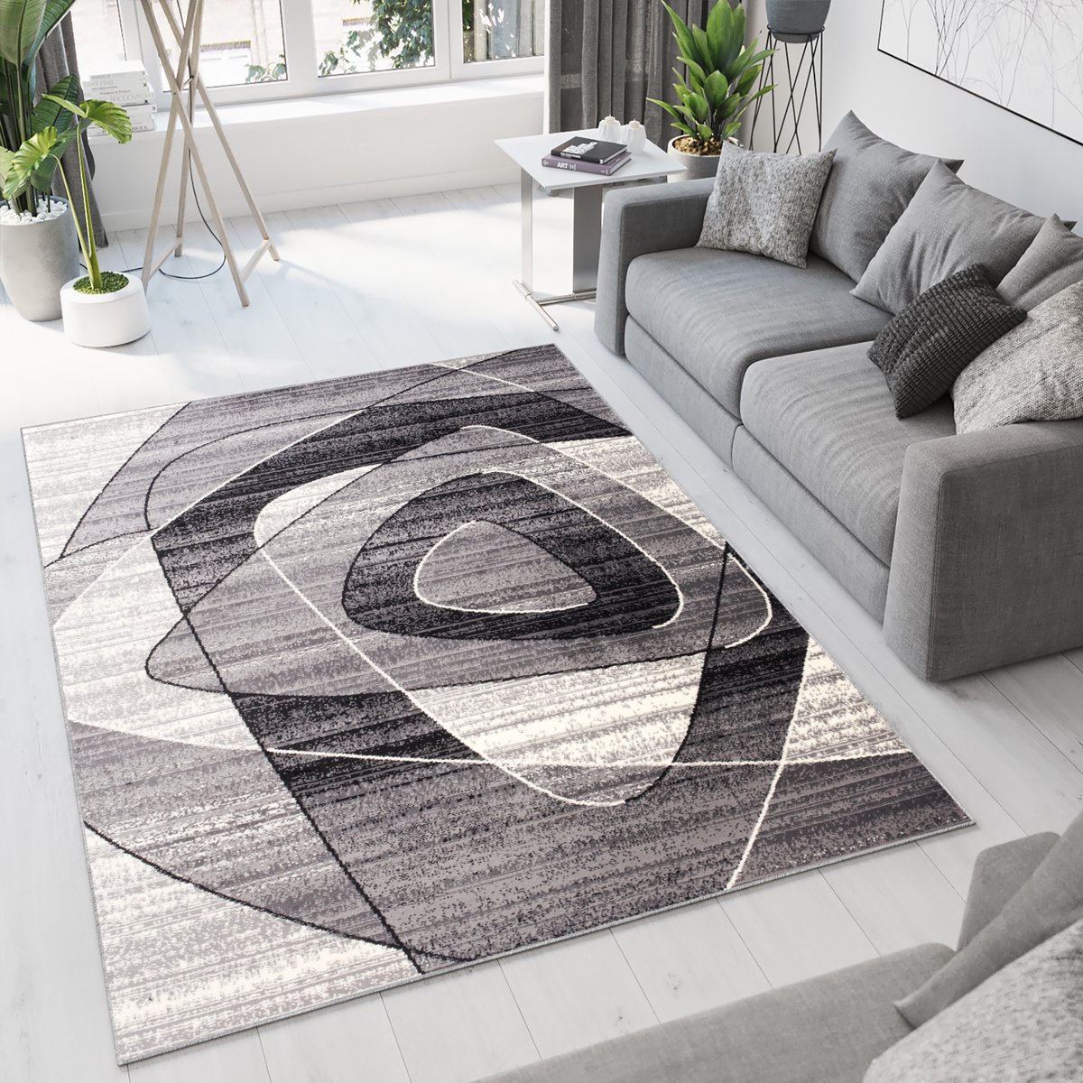 Tapiso Dream Vloerkleed Grijs Laagpolig Slaapkamer Woonkamer Tapijt Maat- 160x230