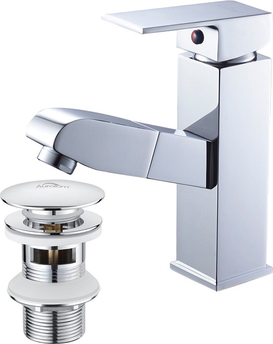 Grohe Plus - Wastafelkraan L, Met Waste En Uittrekbare Uitloop Geborsteld Hard Graphite 23843al3