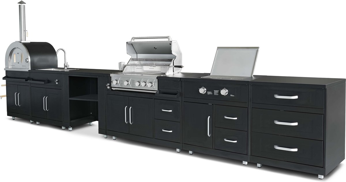 Oviala - Buitenkeuken met 6 elementen en kookmodule - Memphis
