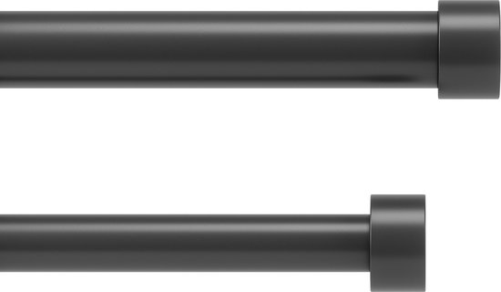 Asta per tende Cappa - 36-66 (91-168 cm) / Nero spazzolato / 1 (2,5 cm