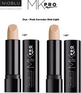 Bol.com NIOBLU - MKpro - Corrector - Stick - SPF 15 - Duo- Pack - Light aanbieding