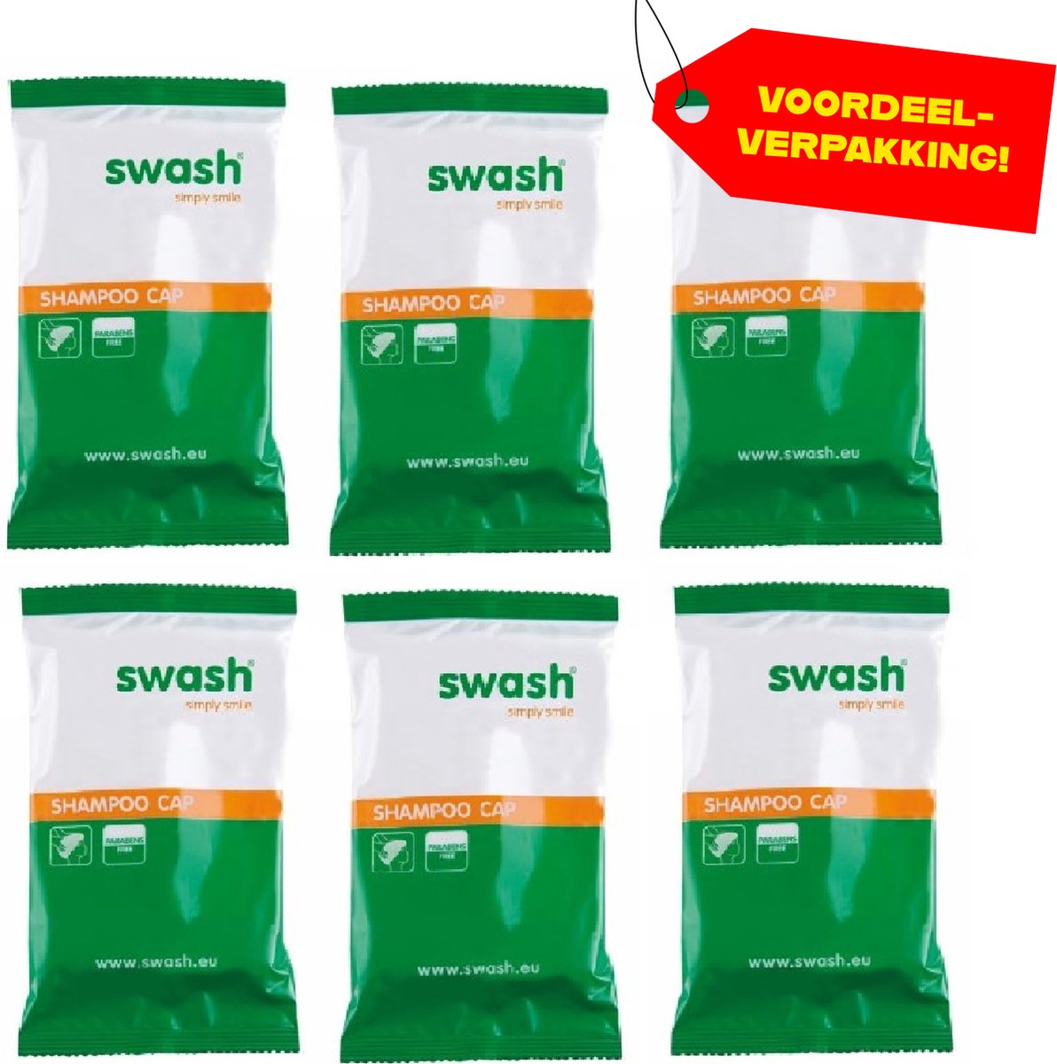 Goedkoopste 6x Swash Shampoo Cap Geparfumeerd - Voordeelverpakking!