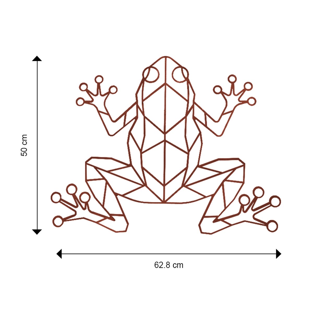 Capra Design | Kikker | Geometrisch | Cortenstaal | Tuindecoratie | Roestkleurig | Wanddecoratie | Frog | Grenouille | Decoratief | 50 cm | Industrieel