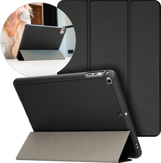 Foto: Imoshion tablet hoes geschikt voor ipad 5 2017 5e generatie ipad 6 6e generatie 2018 ipad air 1 ipad air 2 imoshion trifold bookcase zwart