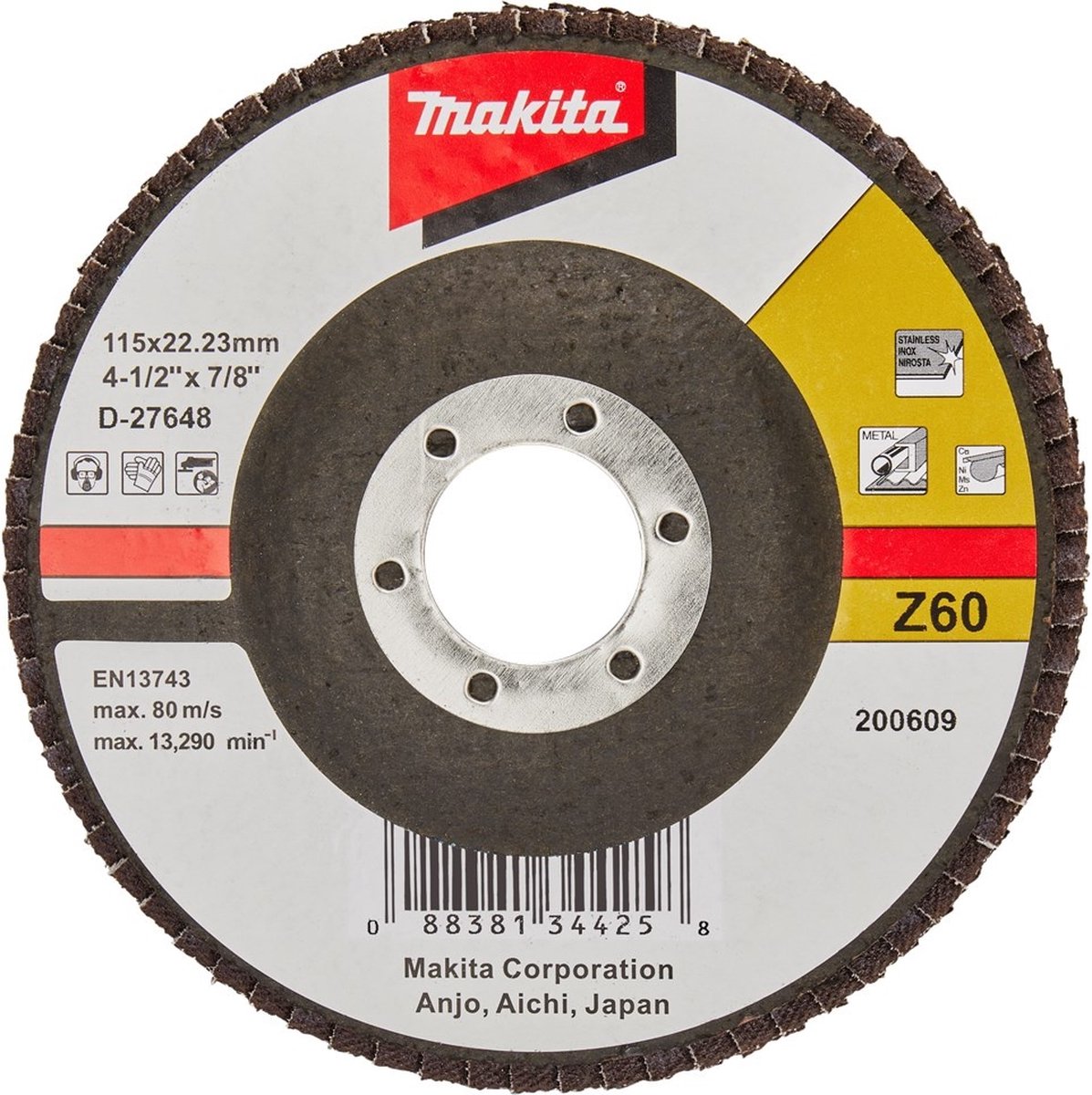 Makita D-27648 Lamellenschuurschijf Z60 | 115mm