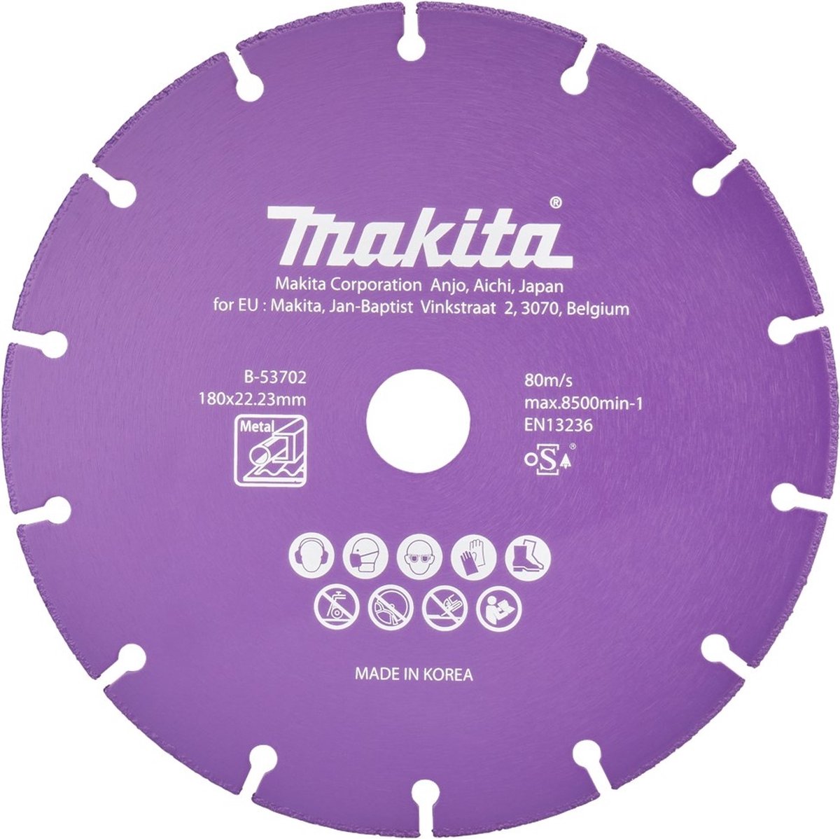 Makita B-53702 Diamantschijf staal | 180 x 22,23 x 1,3 mm