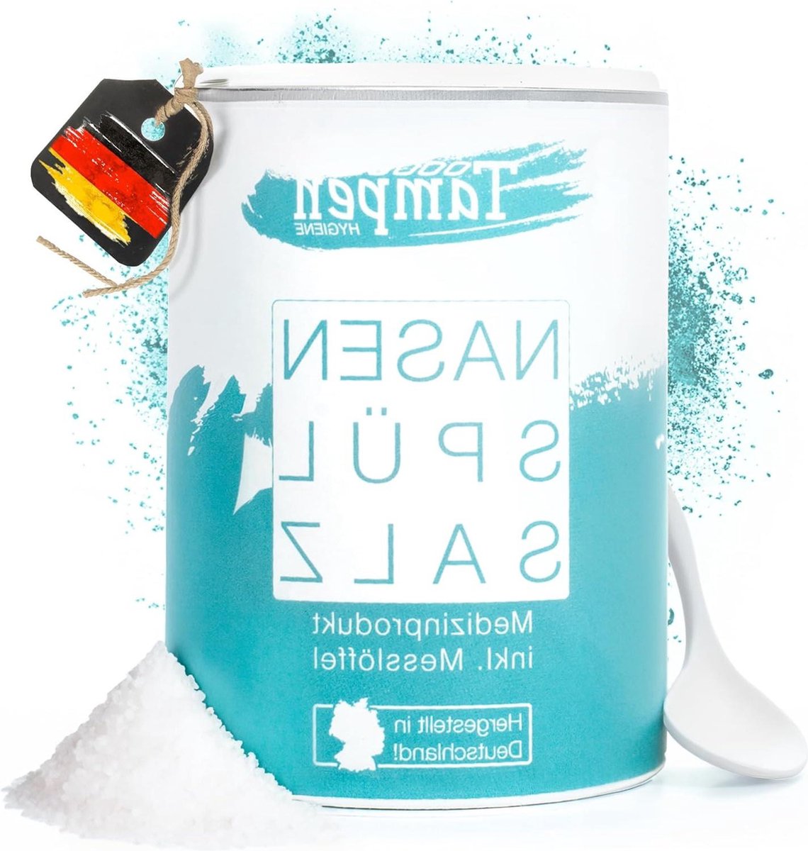 Neusspoelzout oplossing 300g navulverpakking XXL inclusief doseerlepel hygiëne neusdouche 120 keer