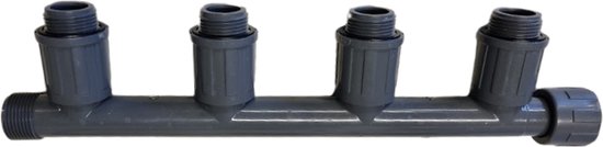 RAIN BIRD VERDEELSTUK PVC 1 wartel binnendraad x buitendraad 10bar grijs type RB1301-410 4-groeps