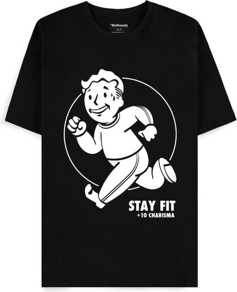 Fallout Stay Fit Heren T-shirt - zwart - L