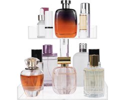 Parfum Organisator Display - Transparante Acryl Opslag voor Geuren, Make-Up, Cosmetica, Huidverzorging - Tray voor Badkamer, Make-Up Tafel, Dressoir, Keuken, Slaapkamer, Winkel
