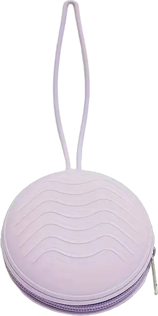 Goedkoopste Siliconen Speenhouder met Rits - Lila - Speendoosje - Fopspeenhouder