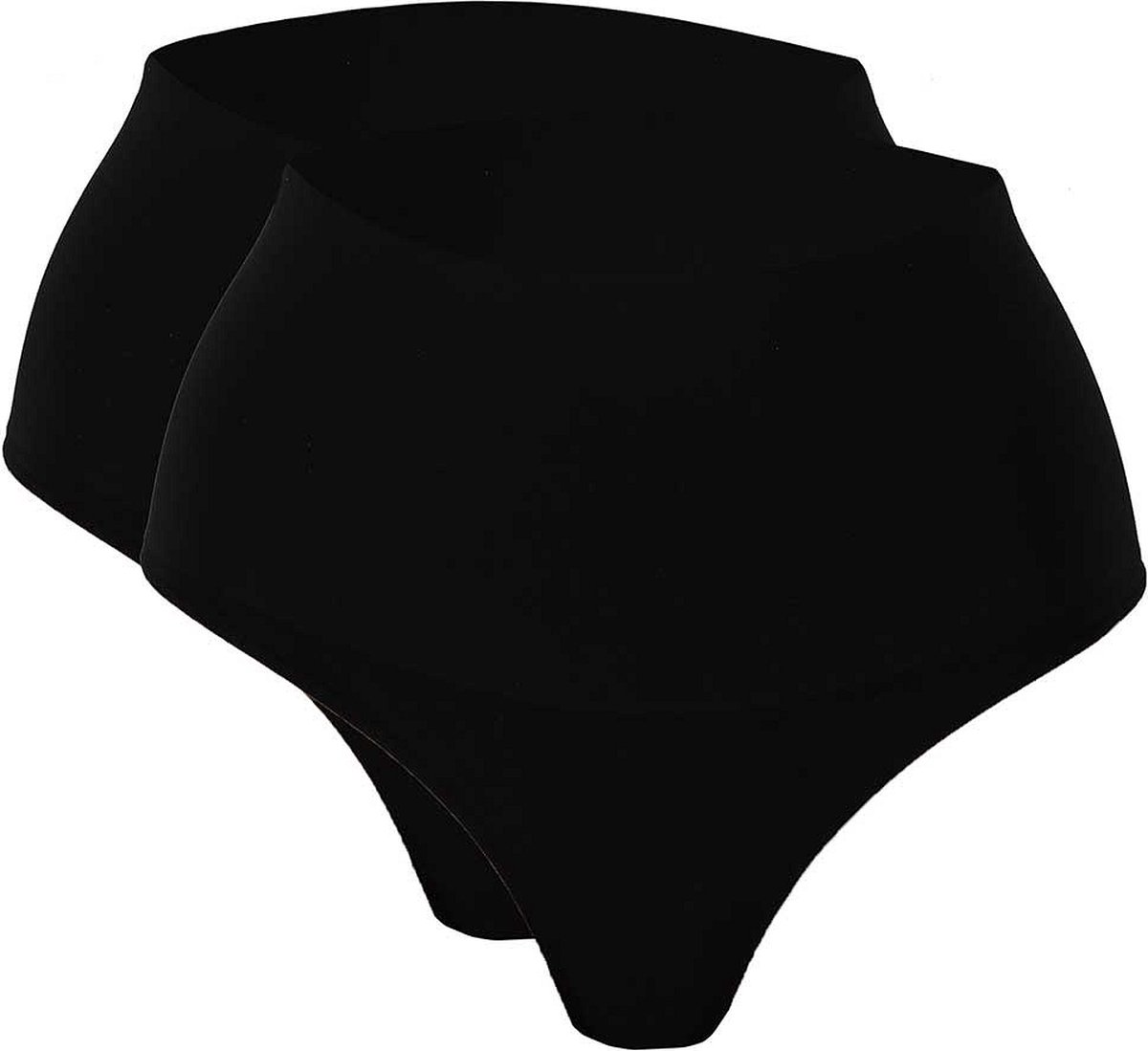 Sarlini Dames Corrigerende String Naadloos 2-Pack Zwart