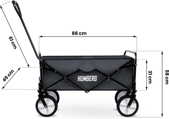 Transportwagen - opvouwbaar - 80L - Humberg HM-511 van Merkloos	 — afbeelding 3