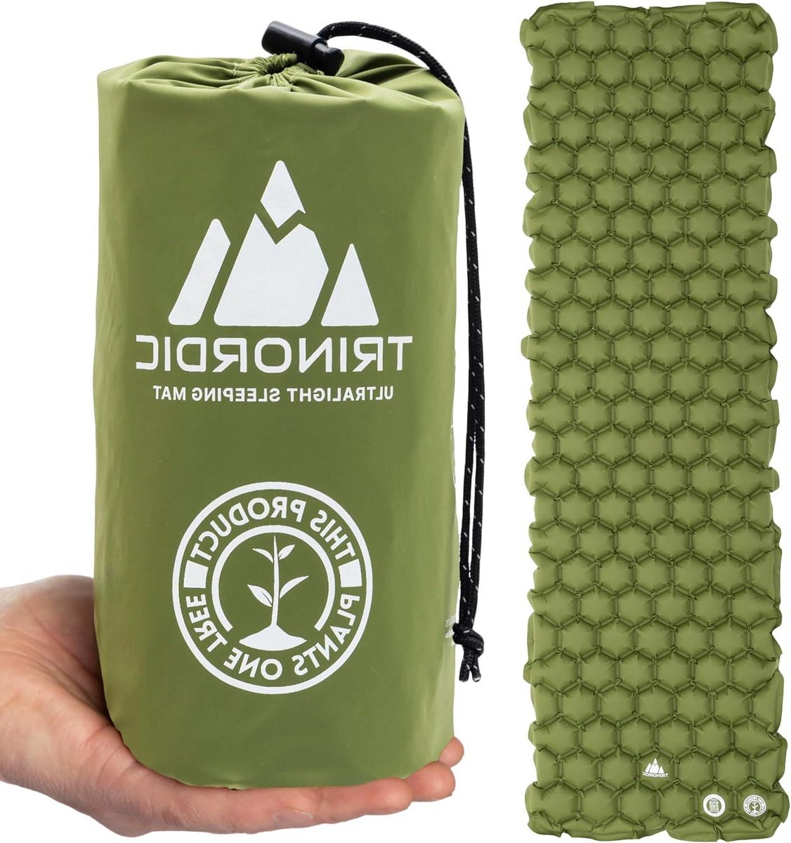 Uiterst lichte opblaasbare slaapmat - Opvouwbaar en draagbaar - Eenpersoonsbed voor buiten - Campingmat voor backpacken, wandelen en reizen