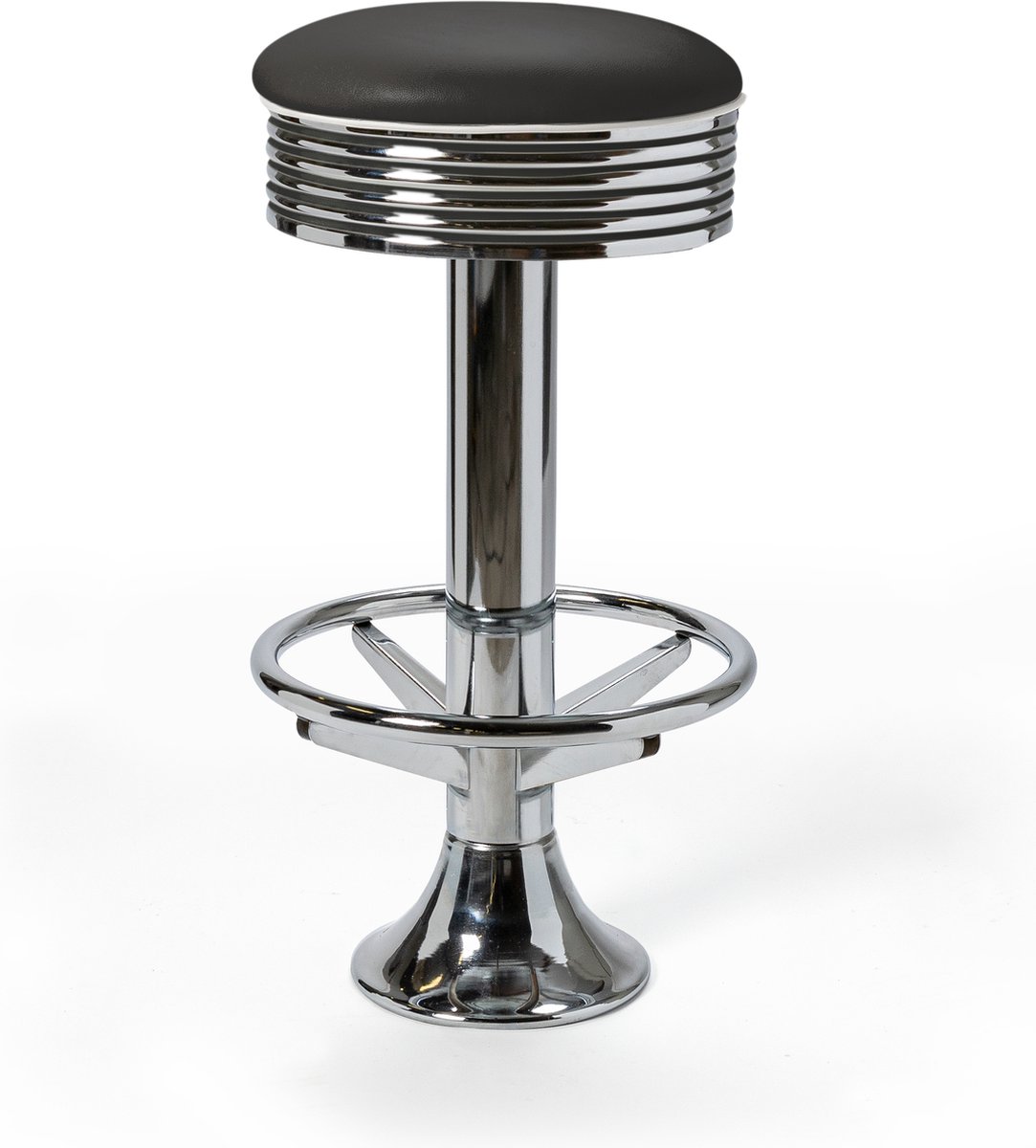 Bel Air Retro Barkruk BS-27 Footring Zwart