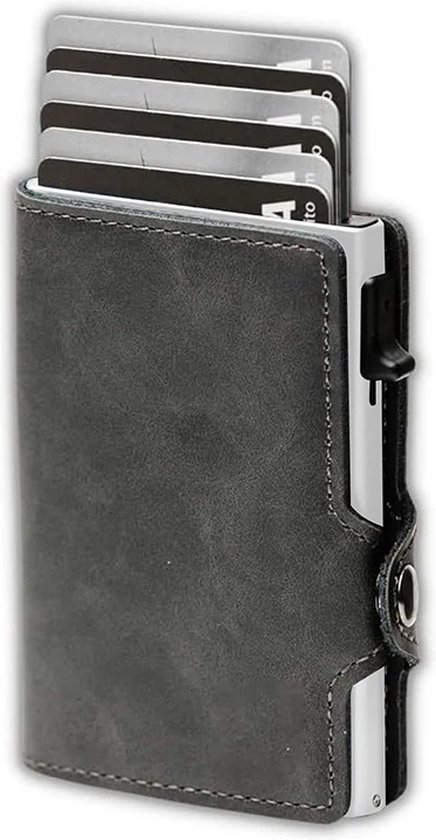 STILORD Sander Mini Portemonne Herren Leer Slim RFID Wallet Vintage Kaarthouder Pasjeshouder Geldtasje met EC-Kaartvakken Echt Leer Kleur:kara - cognac