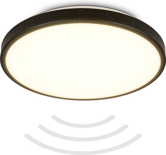 Ronde, dimbare LED plafondlamp met bewegingsmelder.
