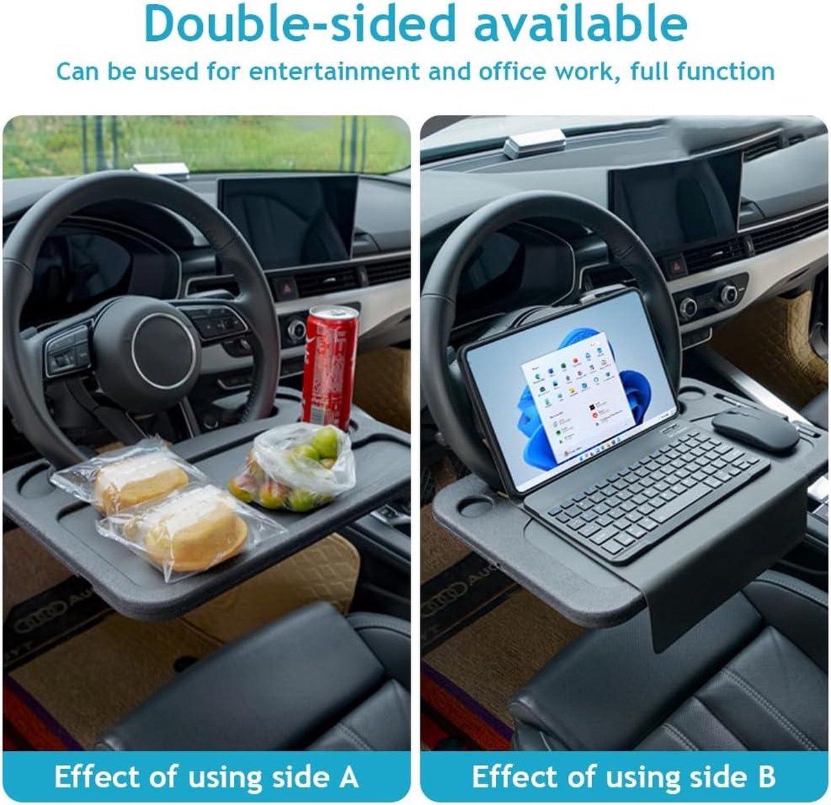 Plateau Volant Pliable Voiture - Table Ordinateur Portable Et Repas Siège Arrière Voyage