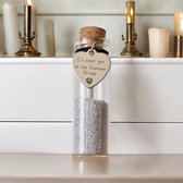 Memorial flesje Huisdier - Glazen flesje voor plukjes vacht of as - Glazen urntje - I`ll meet you at the rainbowbrigde - H 6 cm - Mini urntje - Asbuisje - Memorial Flesje