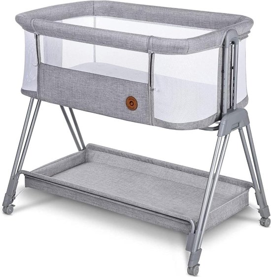 Foto: Luna draagbaar babybedje met matras co sleeping in hoogte verstelbaar en kantelbaar 4 wielen geschikt voor newborn tot 9kg bevestiging aan ouders bed luchtig co sleeper