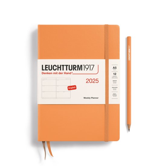 Leuchtturm1917 - Weekly Planner - A5 - Medium - 12 maanden - 2025 - Softcover - Apricot