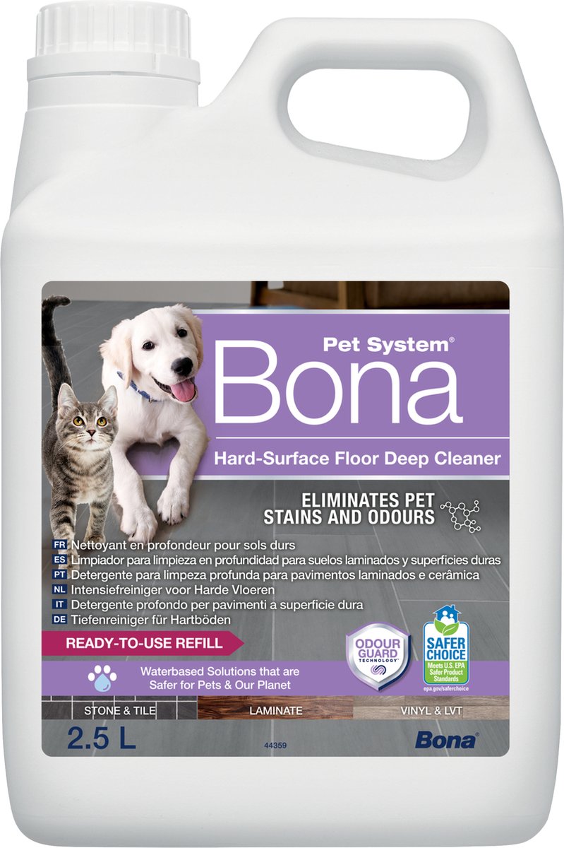 Bol.com Bona Pet System Intensiefreiniger voor Harde Vloeren 2,5L Navulling - Huisdier Vlekkenreiniger en Geurverwijderaar - Uri... aanbieding